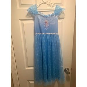 Girls Disney Frozen Blue Elsa NightGown Size 8